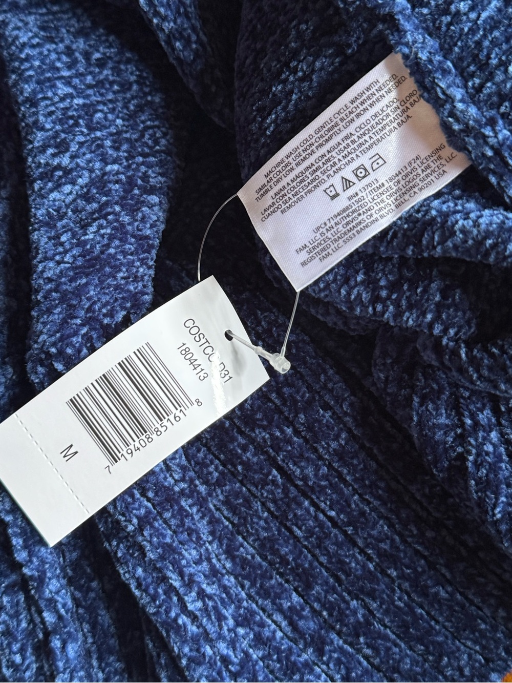 ORVIS size Medium M NEW NEW cardigan blue sweater chenille - Picture 6 of 9